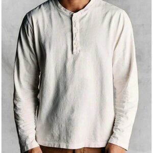 Imogene + Willie Vintage Men's Henley Cream-sz Xl
